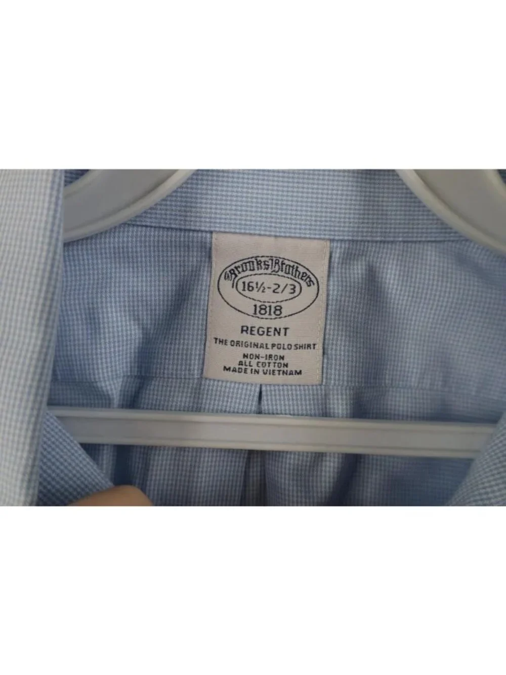 Vtg Brooks Brothers Mens 16.5 32/33 Original Cotton Button Down Shirt OCBD Blue